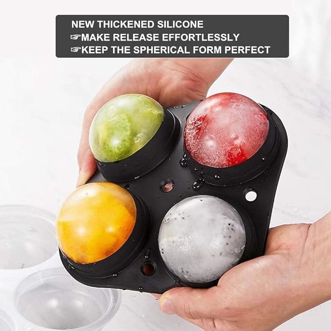 Ice Ball Maker – Spherical Ice Mold for Whiskey, Cocktails, and Beverage Chilling Premium Quality Single Deals™