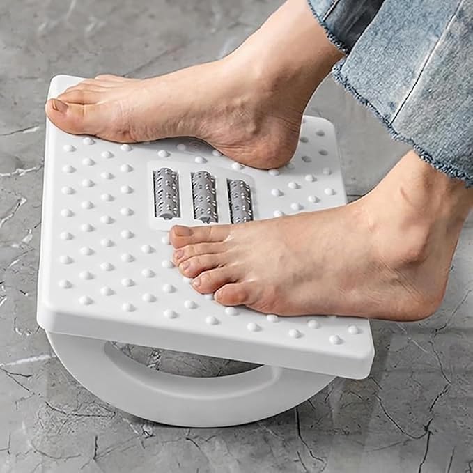 Ergonomic Adjustable Footrest Cum Massager  – Premium Desktop Support for Enhanced Posture and Comfort
