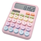 Pastel Aesthetic Desktop Electronic Calculator – Functional, Multi-Color Button Display for Home, Office, and School Use Premium Quality Single Deals™