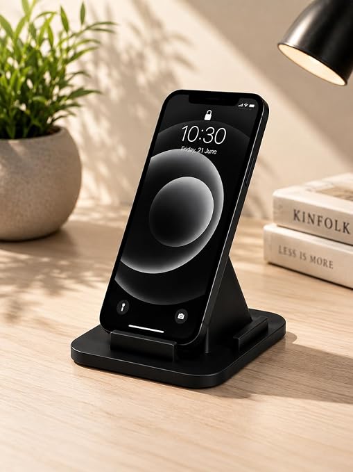 Premium 4-Side Pyramid Mobile Stand – Versatile and Sophisticated Desktop Organizer