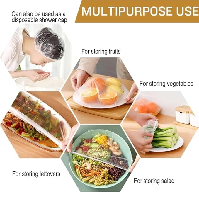 Single Deals™ Plastic Food Wraps (100 PC) [Premium Quality]