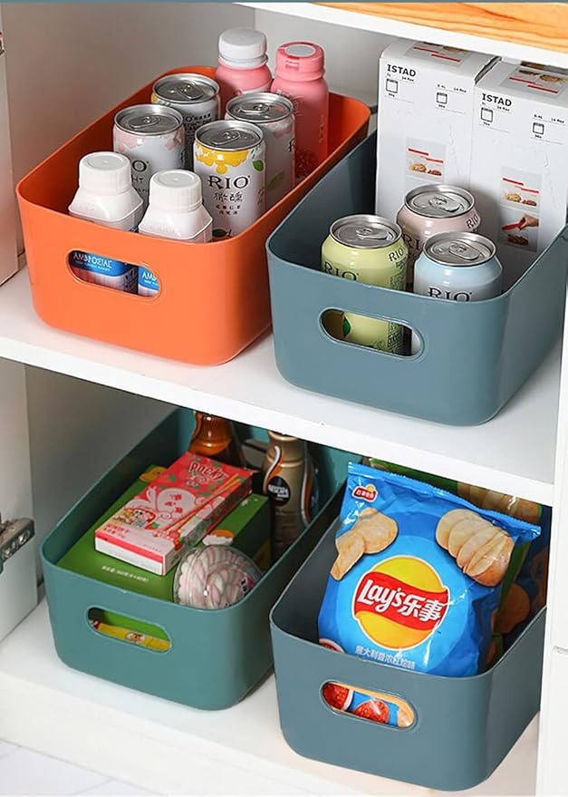 Plastic Storage Basket – Versatile Countertop and Pantry Organizer for Kitchen Essentials and Household Organization Premium Quality Single Deals™