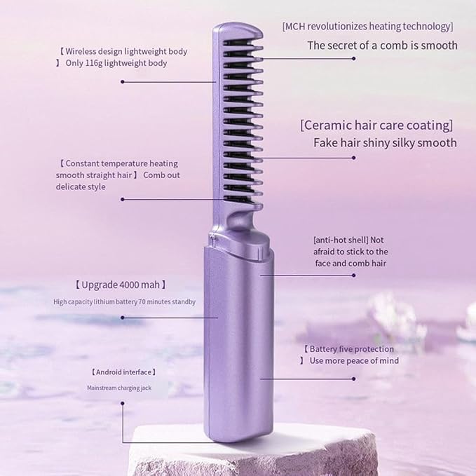 Mobile Heat Comb – Portable & Rechargeable Styling Essential