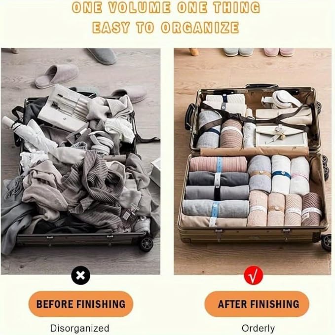 Single Deals™ Elastic With Button Organizer (Pack of 10 Pcs) - Premium Quality