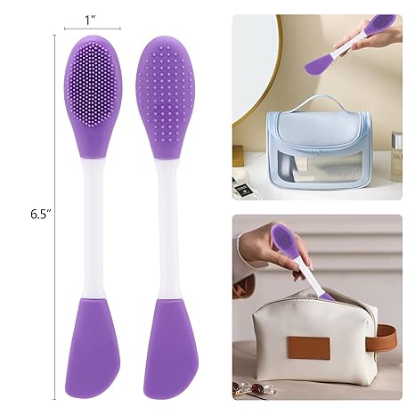 Dual-Ended Silicone Face Mask Brush – Multi-Functional Beauty Tool for Precision Application and Gentle Exfoliation Premium Quality Single Deals™