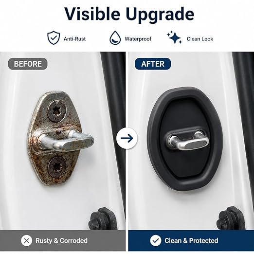 Premium Silicone Car Door Latch Protective Cover – Sophisticated Interior Enhancement