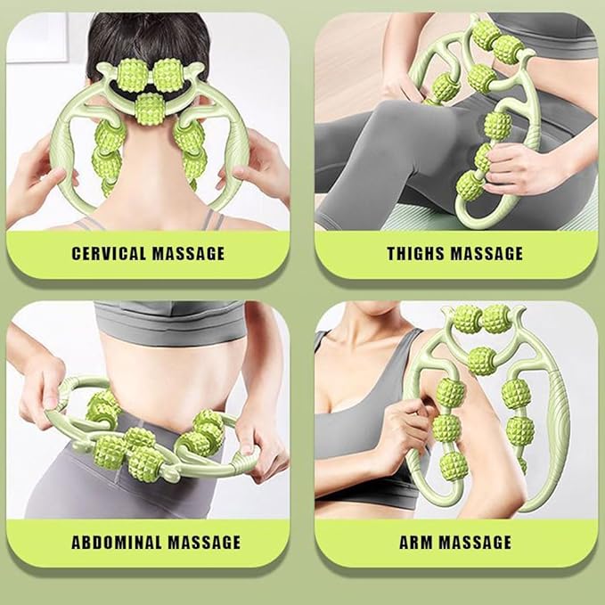 Premium 9-Wheel Roller Massager – Targeted Muscle Relief and Circulation Support
