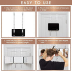 Premium 3-Way Self-Cut Mirror – Ergonomic Tri-Fold Design for Precision Grooming