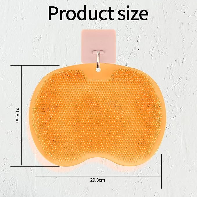 Silicone Shower Foot Scrubber & Back Massager – Multi-Purpose Exfoliating Bath Mat for Enhanced Hygiene and Relaxation