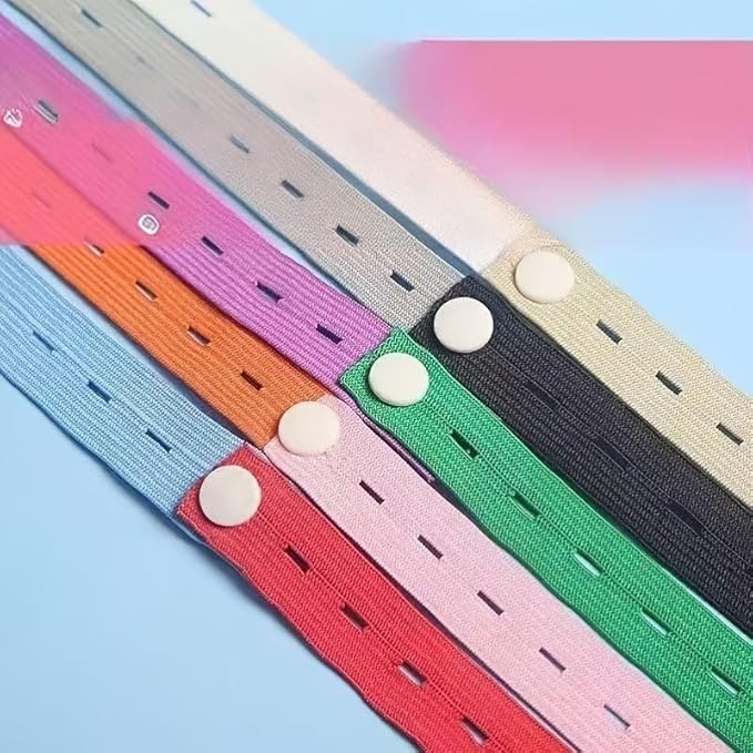 Single Deals™ Elastic With Button Organizer (Pack of 10 Pcs) - Premium Quality