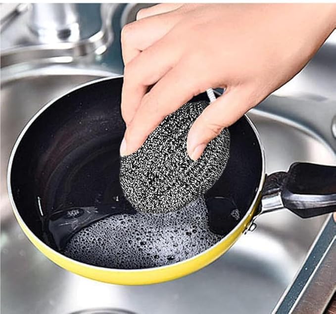Premium Steel Wool Scrubber with Ergonomic Handle – Durable, High-Performance Cleaning Tool
