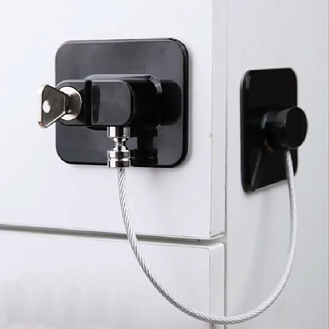 Single Deals™ Child Safety  Lock - ( Cupboard Refrigerator Window)  Premium Quality