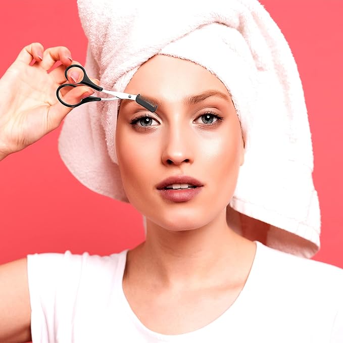Precision Eyebrow Trimming Scissors with Integrated Comb – Ergonomic Grooming Tool for Sculpted Brows Premium Quality Single Deals™