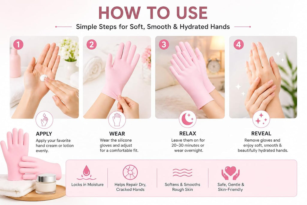 Moisturizing Spa Gel Hand Gloves – Hydrating Beauty Treatment for Soft, Rejuvenated Skin Premium Quality Single Deals™
