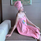 Women's Premium Wearable Bath Towel – Comfortable, Absorbent Wrap for Post-Shower Relaxation