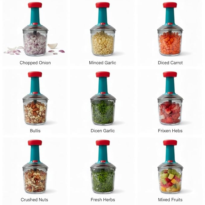 Single Deals™ 1000 ML hand push chopper [Premium Quality]