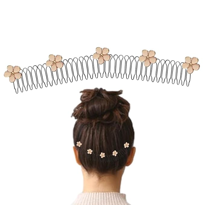 U-Shape Flower Hair Clip – Decorative Styling Accessory
