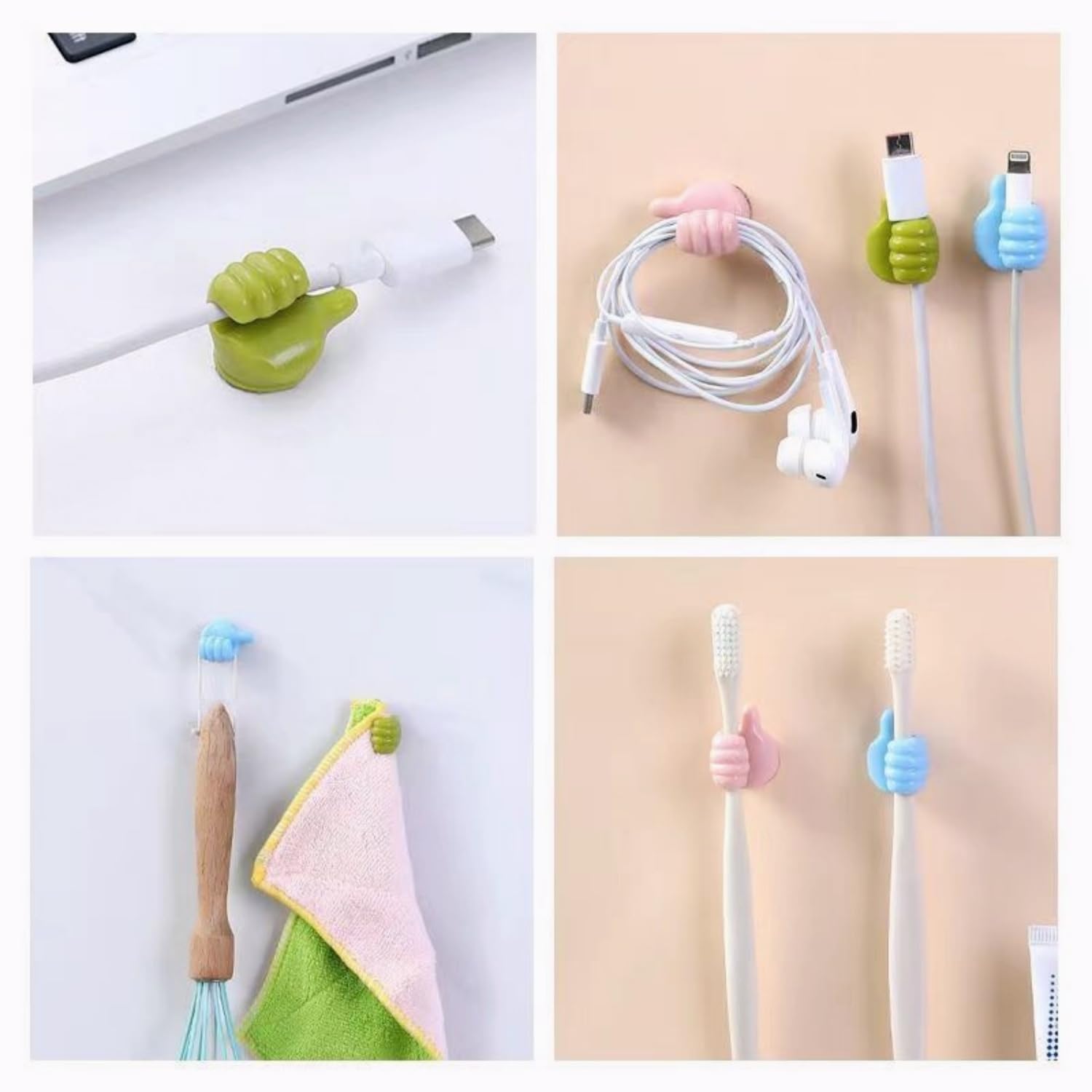 Single Deals™ Thumb Shape Hook CableOrganizer