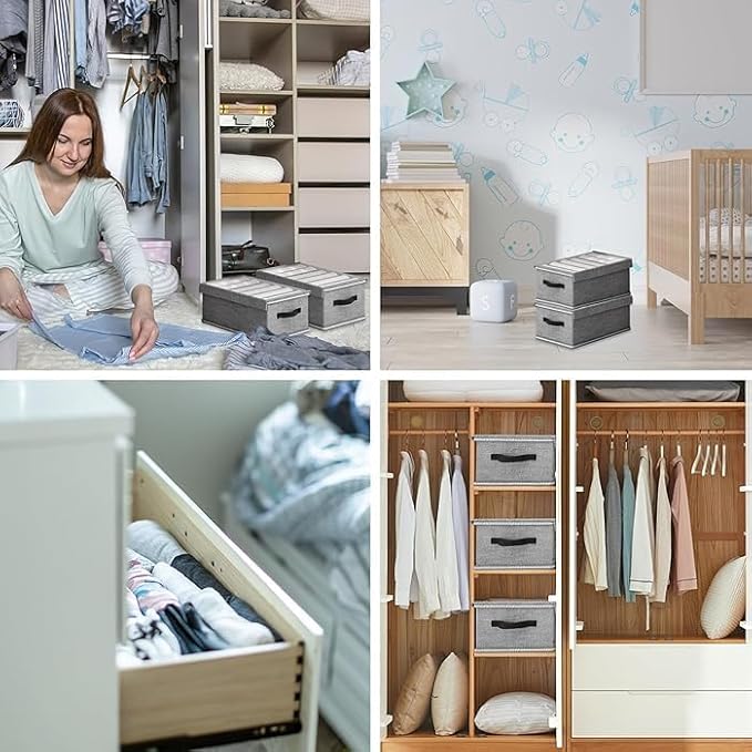 Single Deals™ Folding Storage Box With Lid - Premium Quality