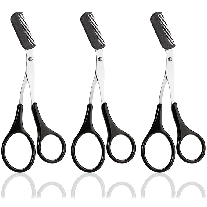 Precision Eyebrow Trimming Scissors with Integrated Comb – Ergonomic Grooming Tool for Sculpted Brows Premium Quality Single Deals™