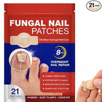 Fungal Nail Repair Patches - 21 Count Hydrogel Treatment Strips for Brittle, Discolored Nails - Overnight Hygienic Application Premium Quality Single Deals™