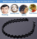 Unisex Metal Wavy Headband – Classic Style & Secure Hold