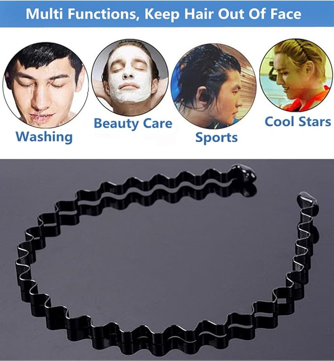 Unisex Metal Wavy Headband – Classic Style & Secure Hold