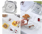 Plastic Dish Cartoon – Decorative Bear-Shaped Dessert Plates with Storage Stand for Appetizers, Cakes, and Party Presentation Premium Quality Single Deals™
