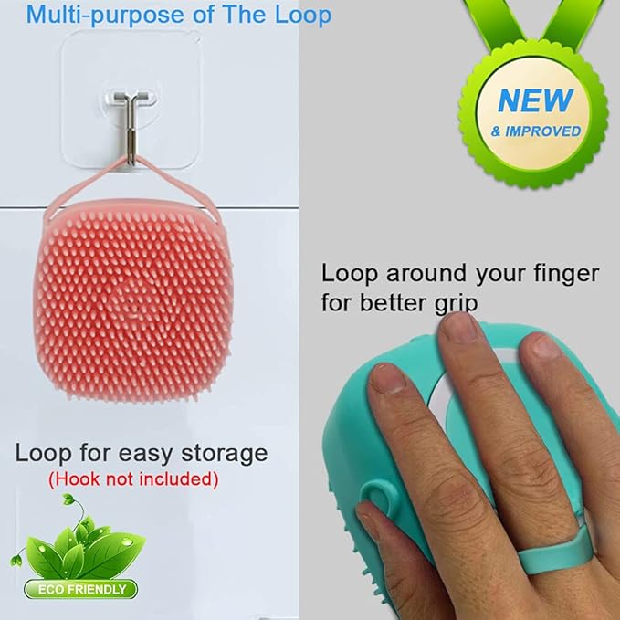 Silicone Body Bath Brush – Dispensing Scrubber for Convenient Cleansing and Exfoliation