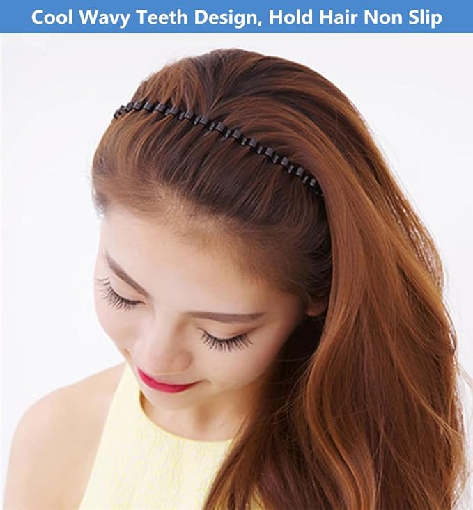 Unisex Metal Wavy Headband – Classic Style & Secure Hold