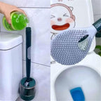 Silicone Push Toilet Brush with Holder – Sophisticated Maintenance Solution Premium Quality SingleDeals™