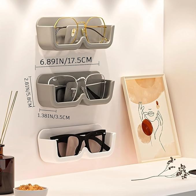 Single Deals™ 4 Pcs Wall-Mounted Sunglasses Organizer - Premium Quality