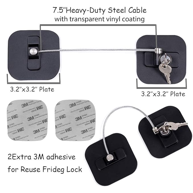 Single Deals™ Child Safety  Lock - ( Cupboard Refrigerator Window)  Premium Quality