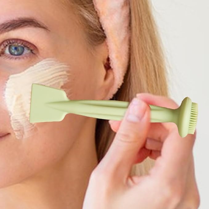 Silicone Facial Cleaning Brush – Dual-Purpose Beauty Tool for Targeted Application and Cleansing Premium Quality Single Deals™