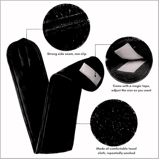 Face Wash Headband (Black) – Adjustable Soft Microfiber Spa Hairband for Skincare, Makeup Application, and Facial Routines Premium Quality Single Deals™ (Copy) (Copy)