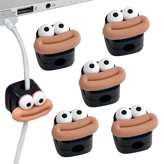 Premium Cartoon-Style Wire Wall Holder – Ergonomic Cable Management Solution
