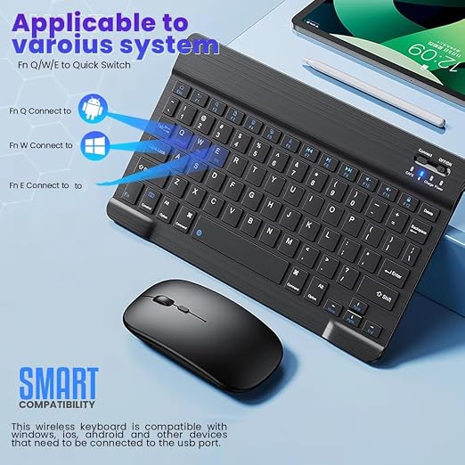 Slim Wireless Keyboard and Mouse Combo – Sleek, Ergonomic Productivity Set for Seamless Desktop & Tablet Workflow Premium Quality Single Deals™