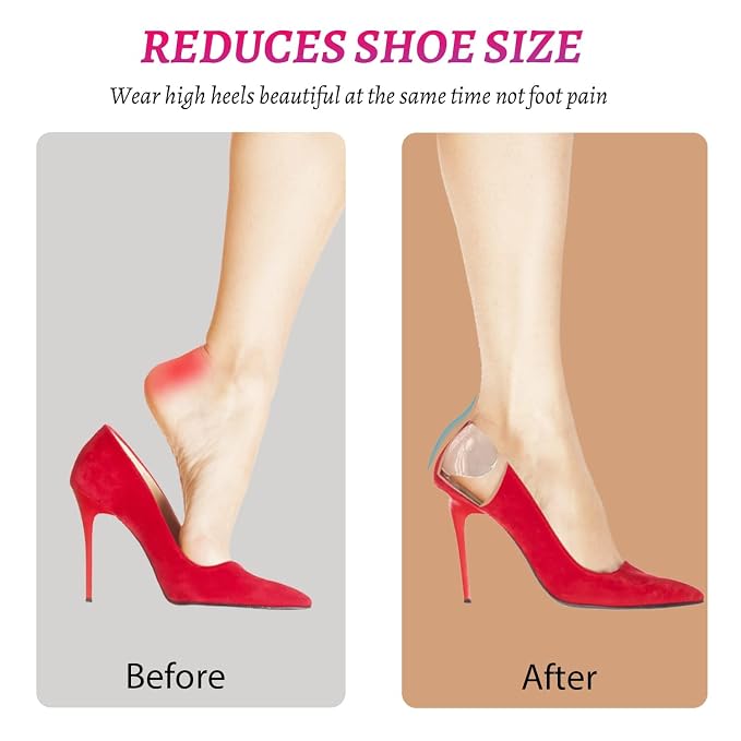 Premium Silicone Gel Heel Inserts for High Heels - Anti-Slip Comfort Liners for Enhanced Fit and Blister Prevention Premium Quality Single Deals™