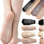 5-Pair Anti-Skid Transparent Liner Socks - Ultra-Thin, Breathable Invisible Footies with Non-Slip Grip for Comfort and Stability Premium Quality Single Deals™