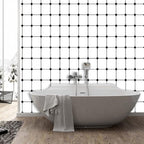 Diamond Wallpaper Peel and Stick Wallpaper Black and White Contact Paper Vinyl Geometric Self Adhesive Removable Wallpaper for Bedroom Waterproof Backsplash Wallpaper