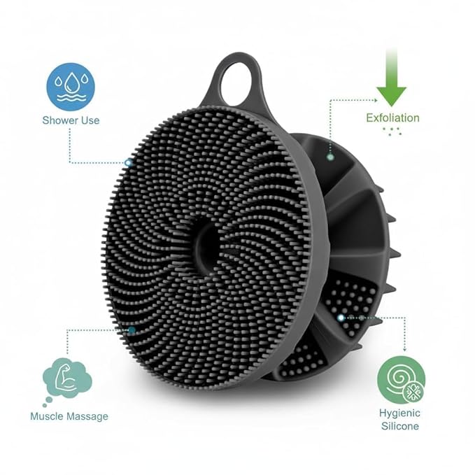 2-in-1 Silicone Body Brush Scrubber – Professional-Grade Dual-Sided Exfoliator for Enhanced Cleansing