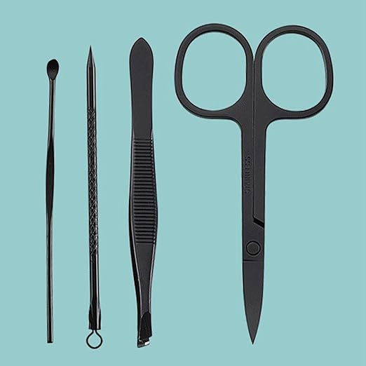 12-Piece Professional Blue Manicure Set - Complete Stainless Steel Grooming Kit in Premium Travel Case for Comprehensive Nail and Personal Care Premium Quality Single Deals™