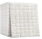 3D White Brick Wallpaper – Premium Textured Wall Decor