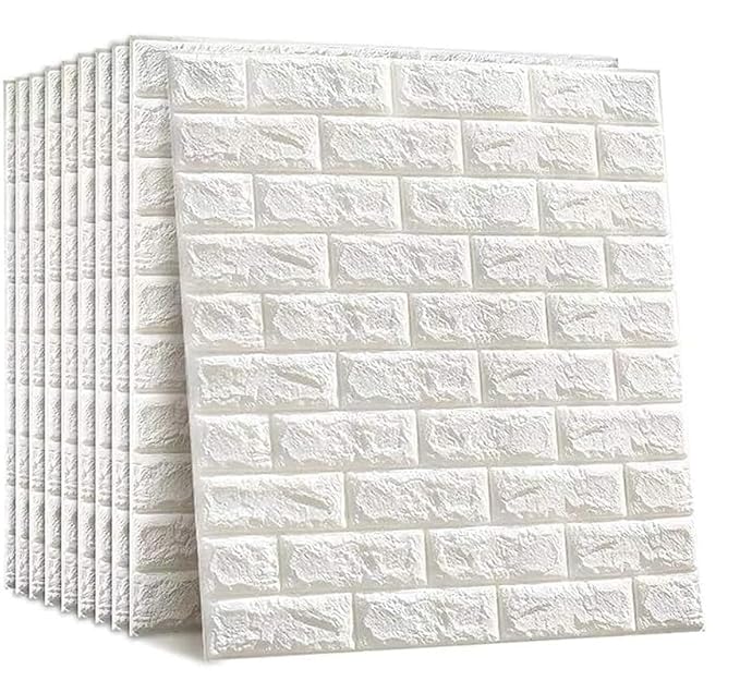 3D White Brick Wallpaper – Premium Textured Wall Decor