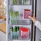 Fridge Side Door Storage Box (6 pcs) – Hanging Refrigerator Organizer Bins for Produce, Condiments, and Kitchen Organization Premium Quality Single Deals™