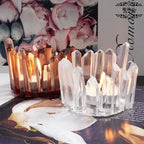 Elegant Crystal-Effect Decorative Candle Holder – Stylish, Floral-Inspired Accent for Sophisticated Home Ambience Premium Quality Single Deals™