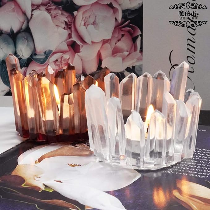 Elegant Crystal-Effect Decorative Candle Holder – Stylish, Floral-Inspired Accent for Sophisticated Home Ambience Premium Quality Single Deals™