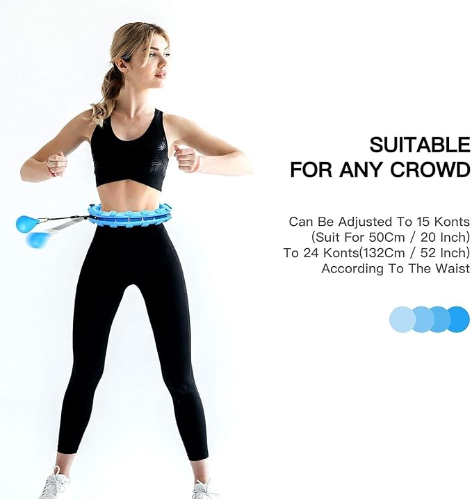 Adjustable Weighted Fitness Hoop – Smart Detachable Waist Trainer for Core Strengthening and Calorie Burning Premium Quality Single Deals™