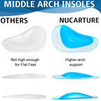 Comfortable Silicone Gel Arch Support Inserts - Supportive Orthopedic Pads for Flat Feet and All-Day Foot Relief Premium Quality Single Deals™