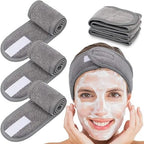 ace Wash Headband (Grey) – Adjustable Soft Microfiber Spa Hairband for Skincare, Makeup Application, and Facial Routines Premium Quality Single Deals™